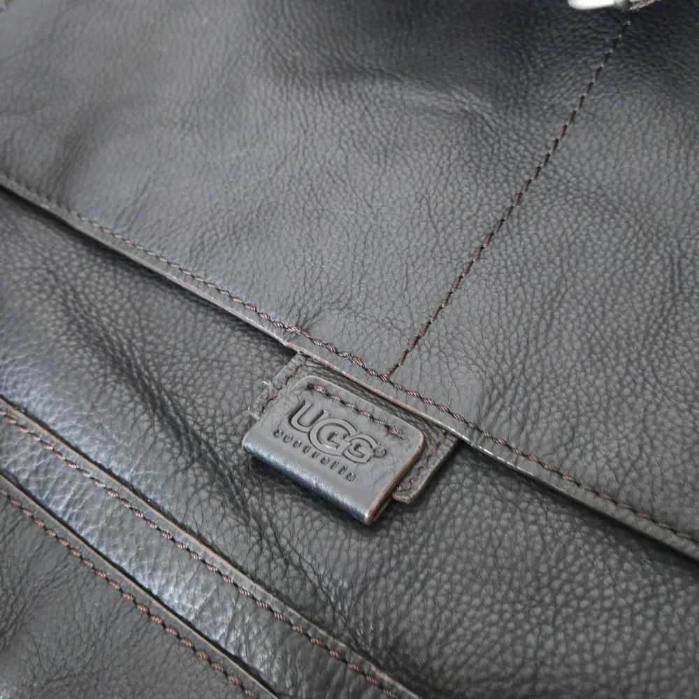 UGG Messenger Bag Black UGG Australia Western Satchel Leather Outback